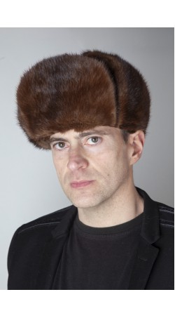 Scandinavian mink fur hat, Russian style